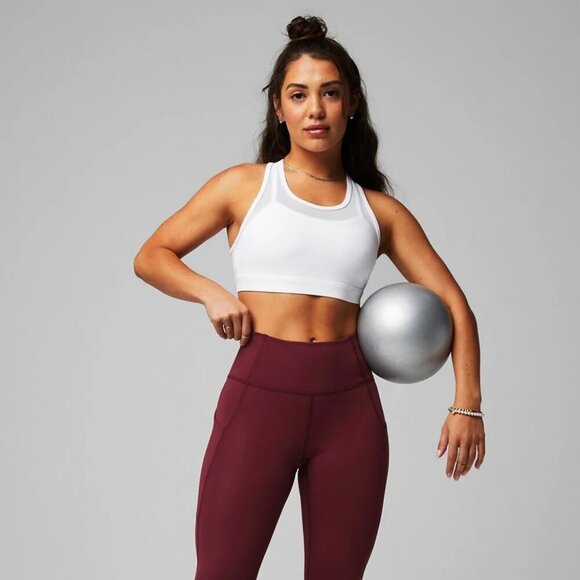 NWT Fabletics Faye High Impact Sports Bra - Classic White - Small - Picture 4 of 7